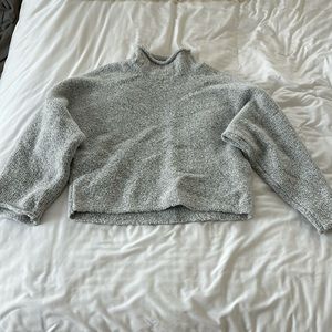 Grey turtleneck sweater
